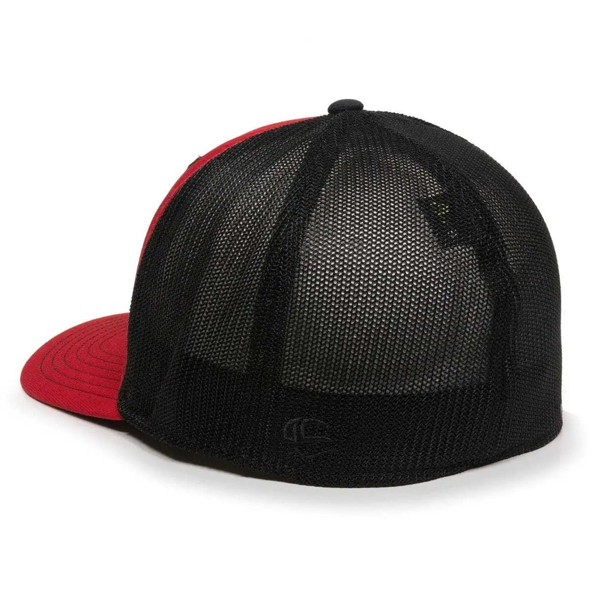 OC Sports CT120M Extra-flexible Slight Pre-curved Visor - Red Black