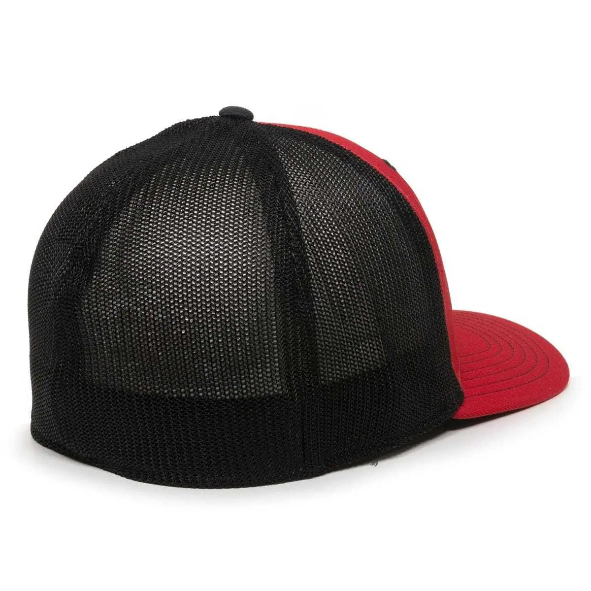 OC Sports CT120M Extra-flexible Slight Pre-curved Visor - Red Black