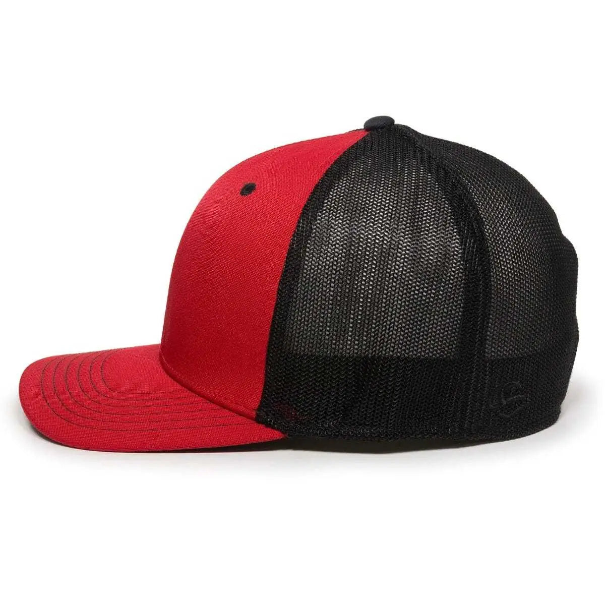 OC Sports CT120M Extra-flexible Slight Pre-curved Visor - Red Black