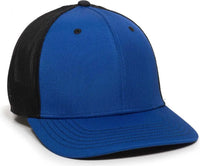 OC Sports CT120M Extra-flexible Slight Pre-curved Visor - Royal Black - Royal Black / 6 3/4’’ - 7 1/8’’