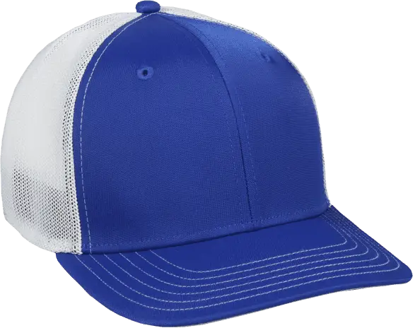 OC Sports CT120M Extra-flexible Slight Pre-curved Visor - Royal White - Royal White / 6 3/8’’ - 6 3/4’’