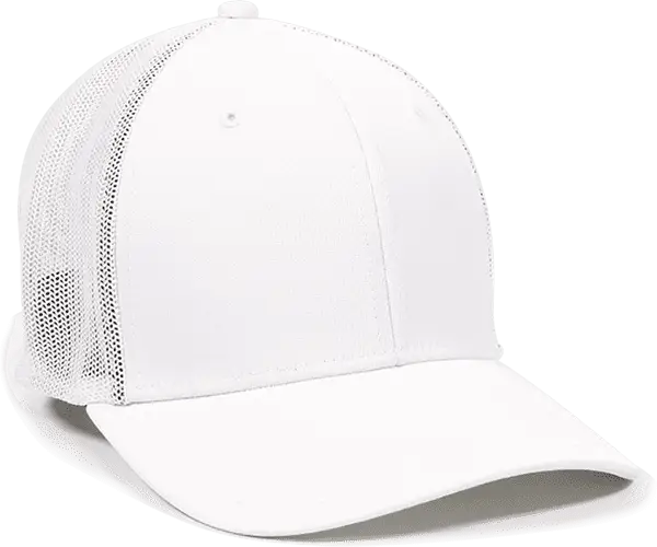 OC Sports CT120M Extra-flexible Slight Pre-curved Visor - White - White / 6 3/4’’ - 7 1/8’’