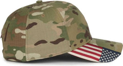 OC Sports CWF-405 Multicam Cap with Flag Visor Cap - Nyco Extreme Mulitcam Original Usa - Multicam / OSFM