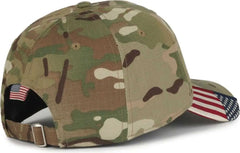 OC Sports CWF-405 Multicam Cap with Flag Visor Cap - Nyco Extreme Mulitcam Original Usa - Multicam / OSFM