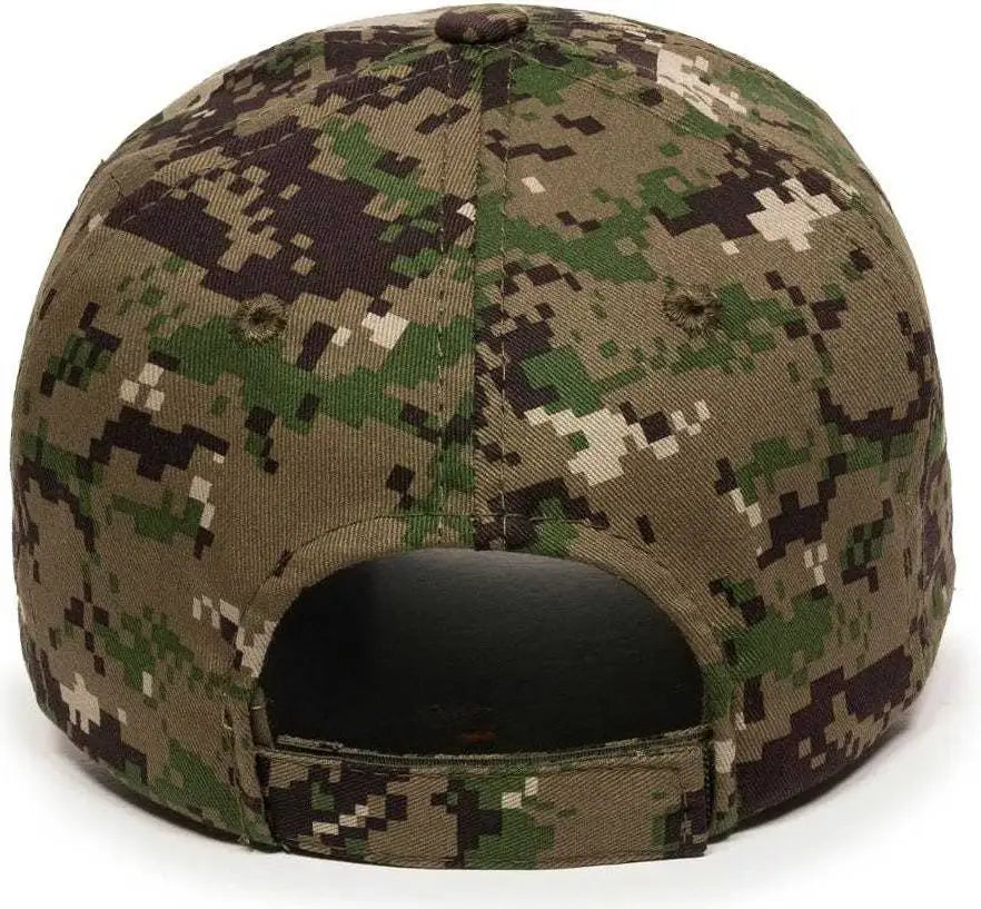 OC Sports DC-610 Cotton Twill Digital Camo Cap - Olive - Olive / 6 7/8’’ - 7 1/2’’