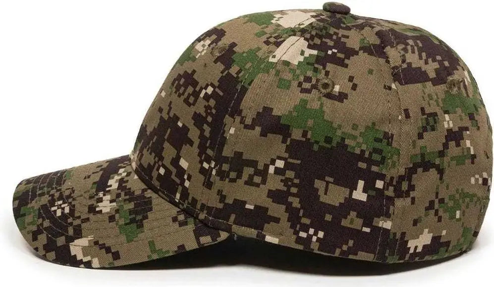 OC Sports DC-610 Cotton Twill Digital Camo Cap - Olive - Olive / 6 7/8’’ - 7 1/2’’