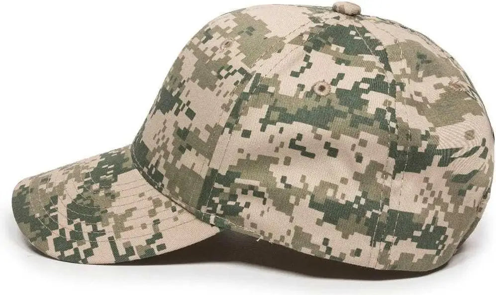 OC Sports DC-610 Cotton Twill Digital Camo Cap - Tan - Tan / 6 7/8’’ - 7 1/2’’