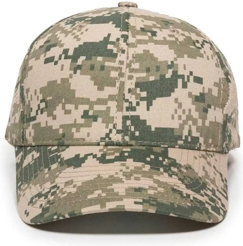 OC Sports DC-610 Cotton Twill Digital Camo Cap - Tan - Tan / 6 7/8’’ - 7 1/2’’