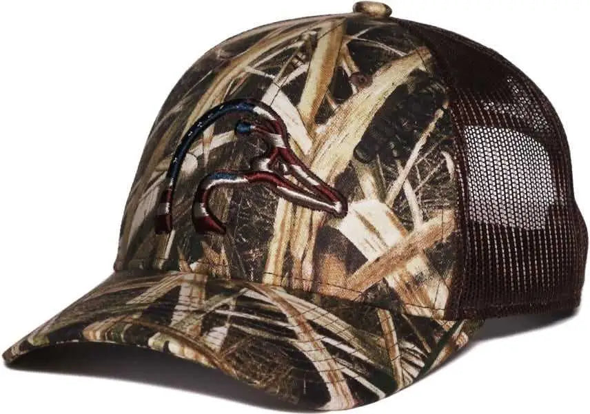 OC Sports DU63B Ducks Unlimited Caps - Mossy Oak Shadowgrass Blades Duck Brown - Mossy Oak Brown / OSFM
