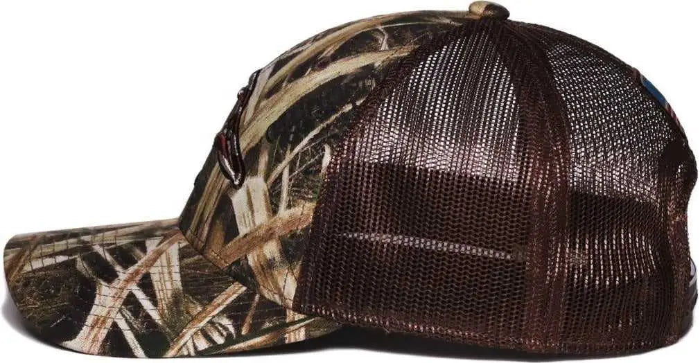 OC Sports DU63B Ducks Unlimited Caps - Mossy Oak Shadowgrass Blades Duck Brown - Mossy Oak Brown / OSFM