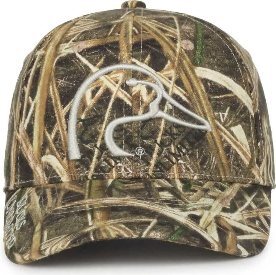 OC Sports DU68 Ducks Unlimited Caps - Mossy Oak Shadow Grass Blades Ducks Unlimited - Mossy Oak / OSFM