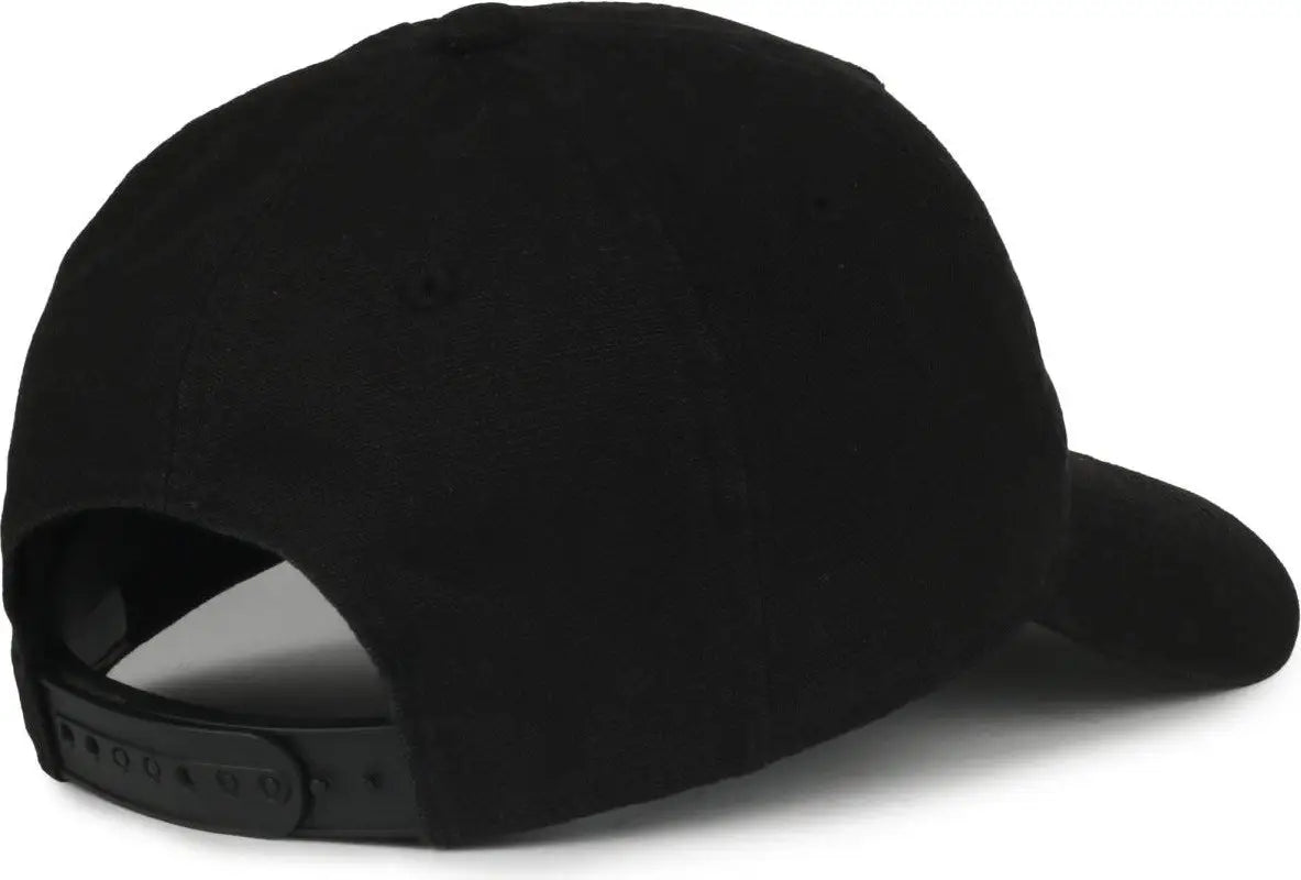 OC Sports DUK-111SB DUK Canvas Snap Back Cap - Black - Black / OSFM