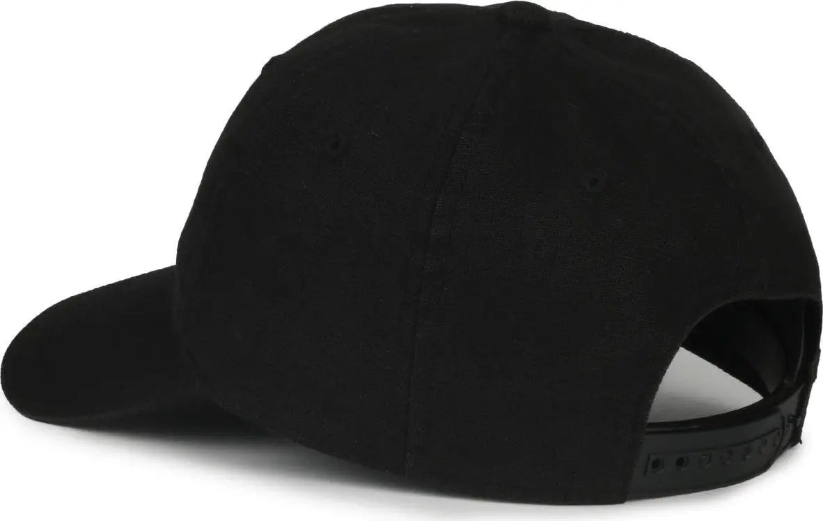 OC Sports DUK-111SB DUK Canvas Snap Back Cap - Black - Black / OSFM