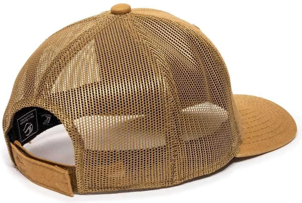 OC Sports DUK-800M Adjustable Mesh Back Cap - DUK Brown - Brown / 6 7/8’’ - 7 1/2’’