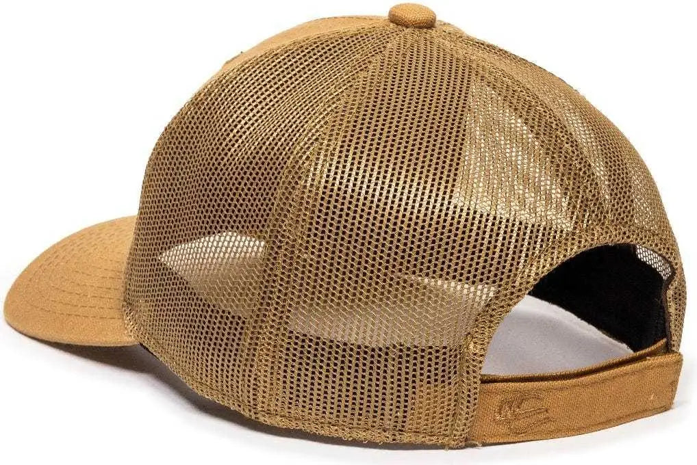 OC Sports DUK-800M Adjustable Mesh Back Cap - DUK Brown - Brown / 6 7/8’’ - 7 1/2’’