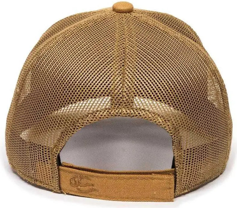 OC Sports DUK-800M Adjustable Mesh Back Cap - DUK Brown - Brown / 6 7/8’’ - 7 1/2’’