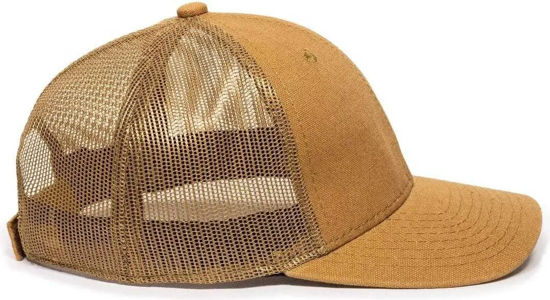 OC Sports DUK-800M Adjustable Mesh Back Cap - DUK Brown - Brown / 6 7/8’’ - 7 1/2’’