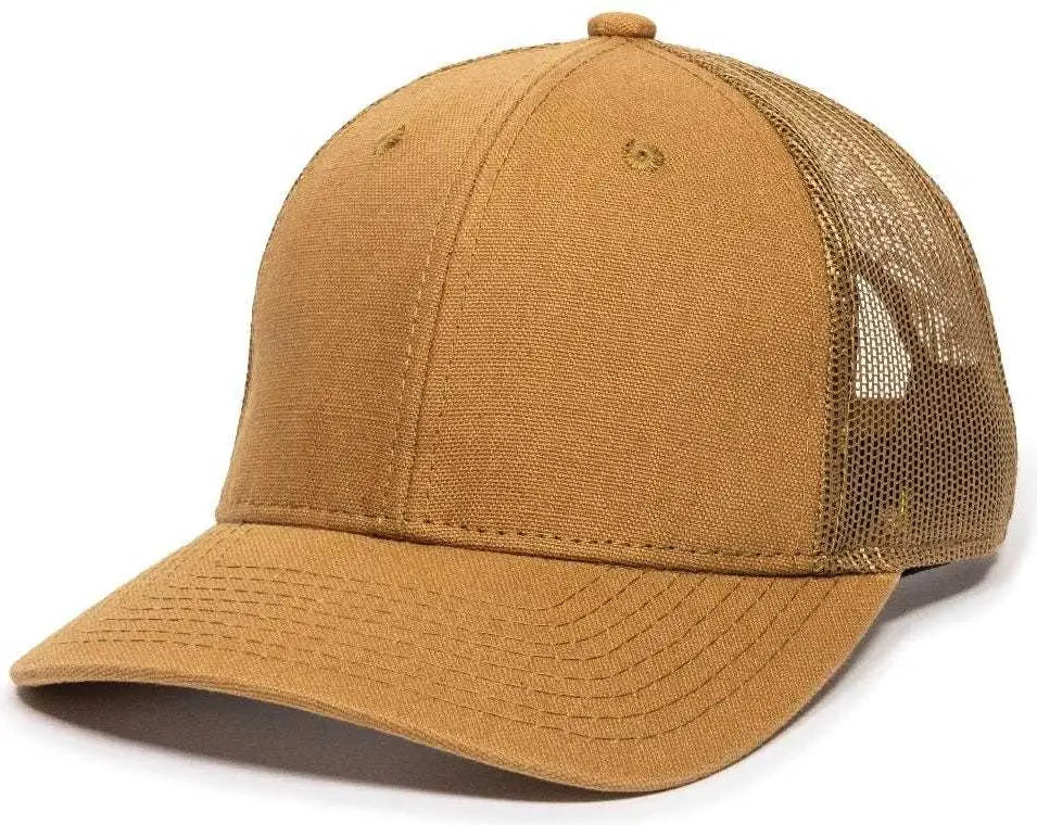 OC Sports DUK-800M Adjustable Mesh Back Cap - DUK Brown - Brown / 6 7/8’’ - 7 1/2’’