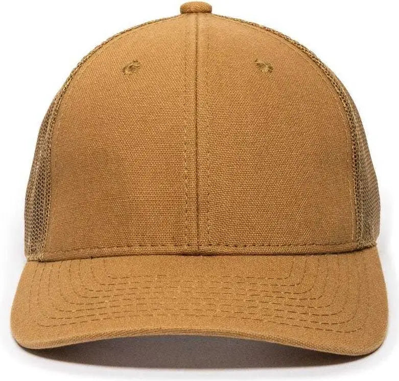 OC Sports DUK-800M Adjustable Mesh Back Cap - DUK Brown - Brown / 6 7/8’’ - 7 1/2’’