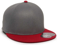 OC Sports EDGE Flexible Fitting Cap - Graphite Red - Dark Gray Red / 7’’ - 7 3/8’’