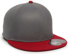 OC Sports EDGE Flexible Fitting Cap - Graphite Red - Dark Gray Red / 7’’ - 7 3/8’’