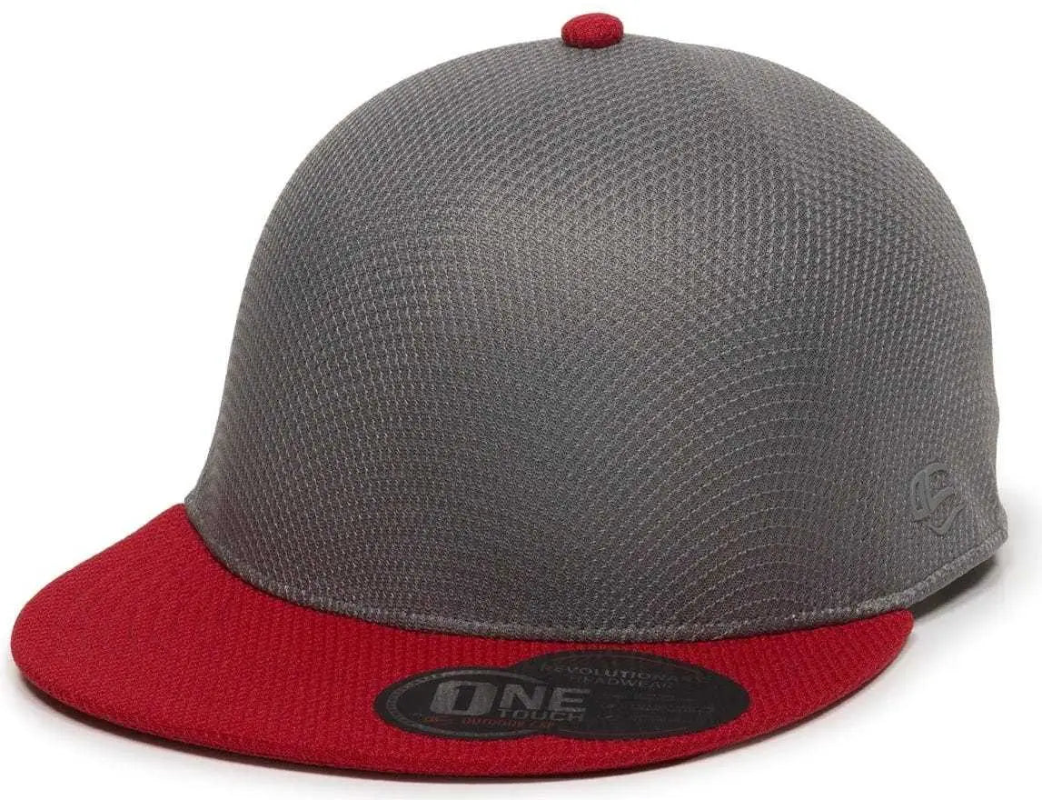 OC Sports EDGE Flexible Fitting Cap - Graphite Red