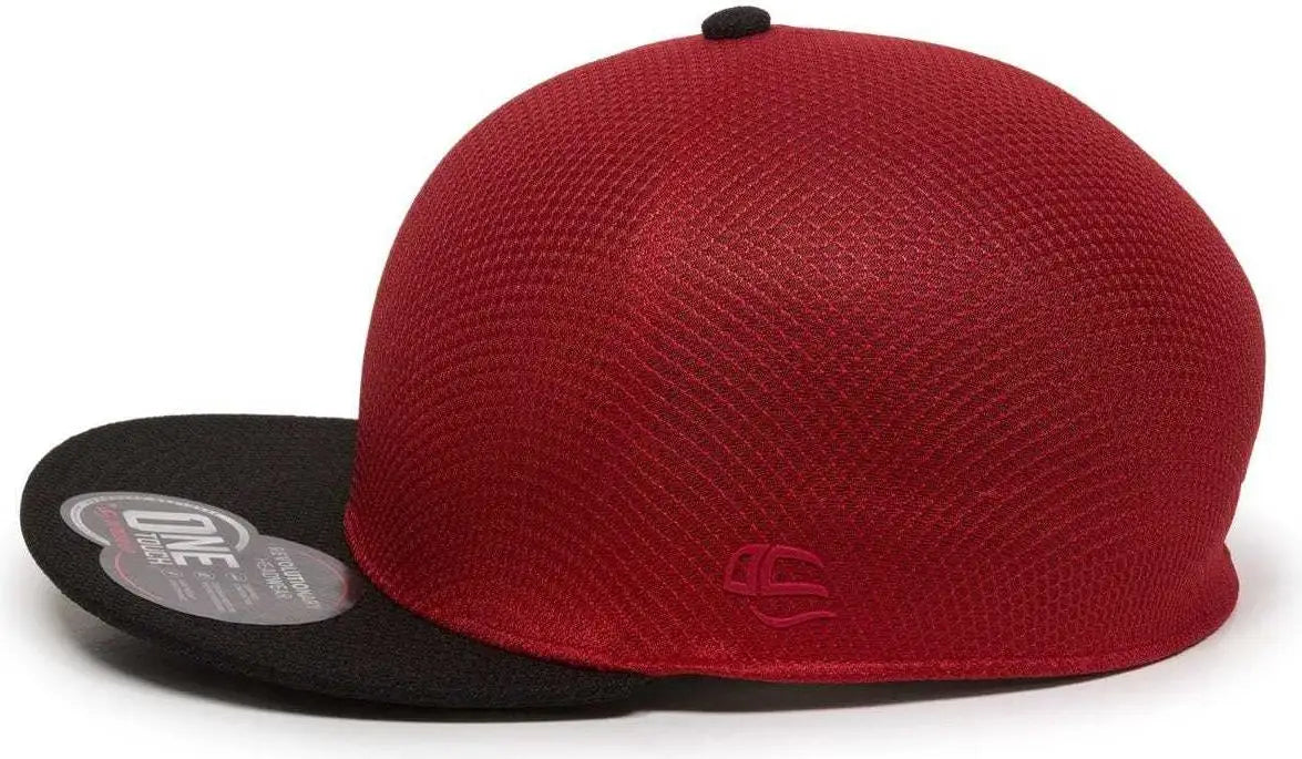 OC Sports EDGE Flexible Fitting Cap - Red Black