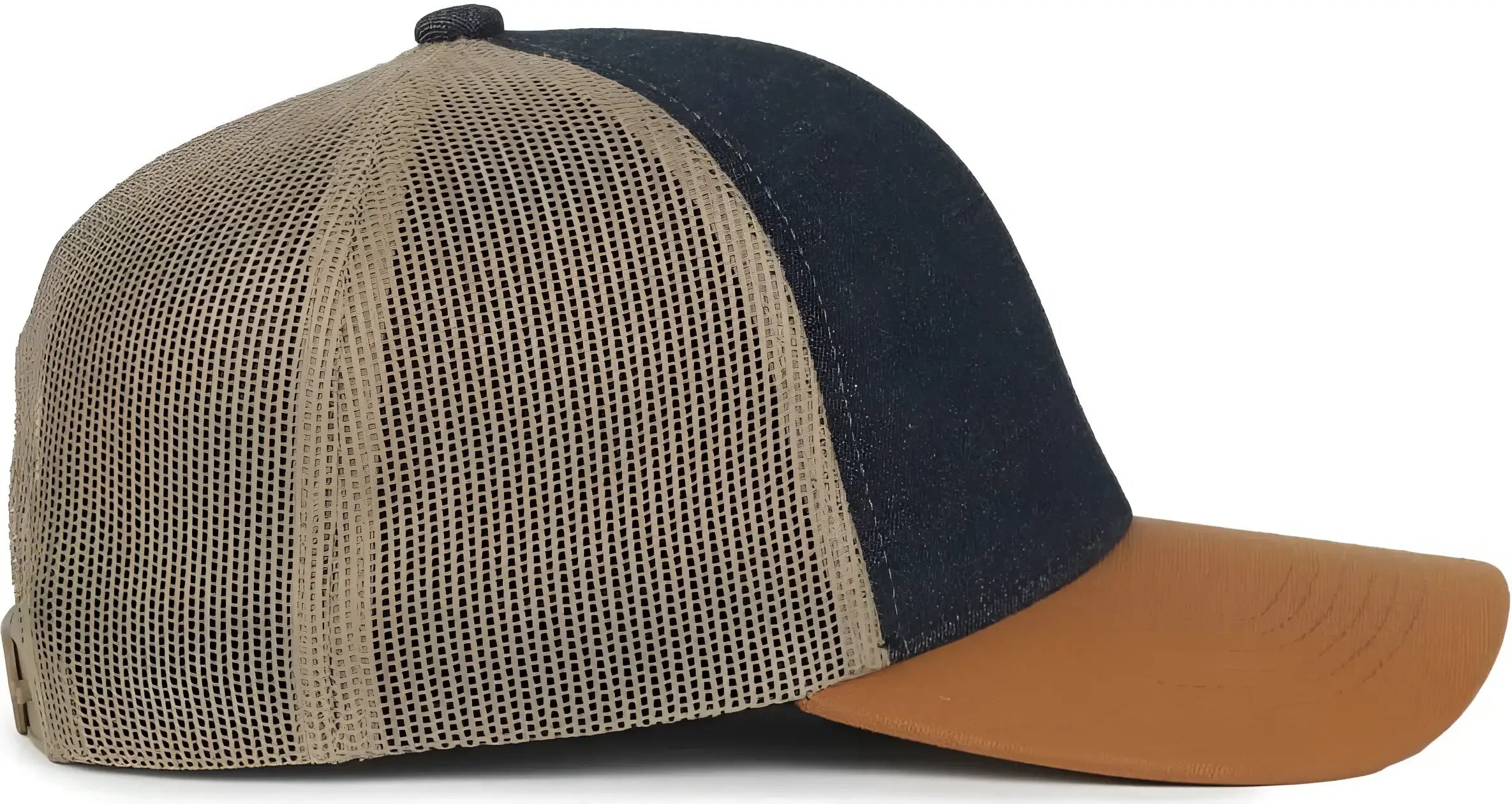 OC Sports FFA-DNM FFA Denim Trucker Cap - Dark Blue Khaki Brown - Brown / OSFM