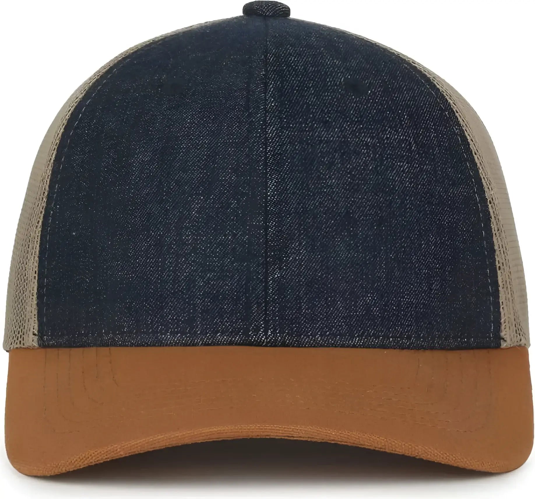 OC Sports FFA-DNM FFA Denim Trucker Cap - Dark Blue Khaki Brown - Brown / OSFM