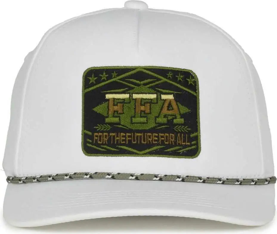 OC Sports FFA792 FFA Cap - White - White / 6 7/8’’ - 7 1/2’’