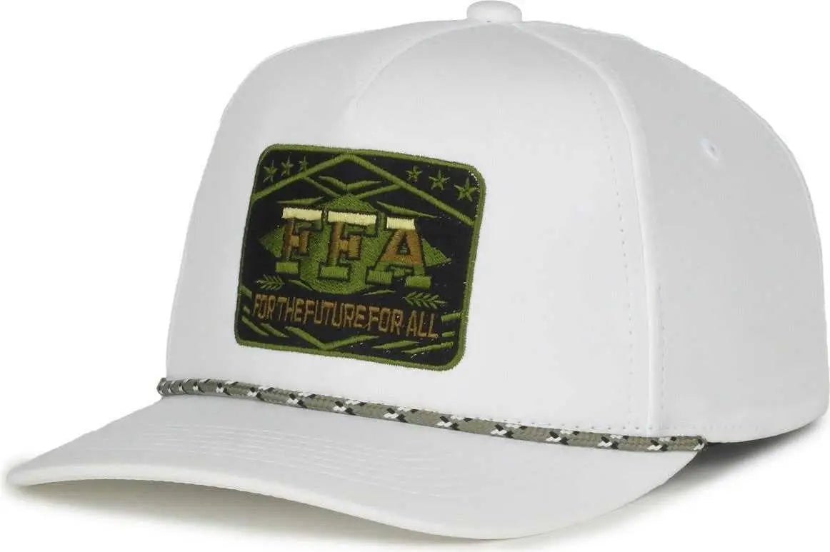 OC Sports FFA792 FFA Cap - White - White / 6 7/8’’ - 7 1/2’’