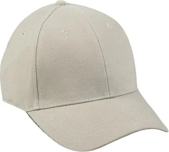 OC Sports FLB-200 Brushed Cotton Spandex Blend Cap - Khaki