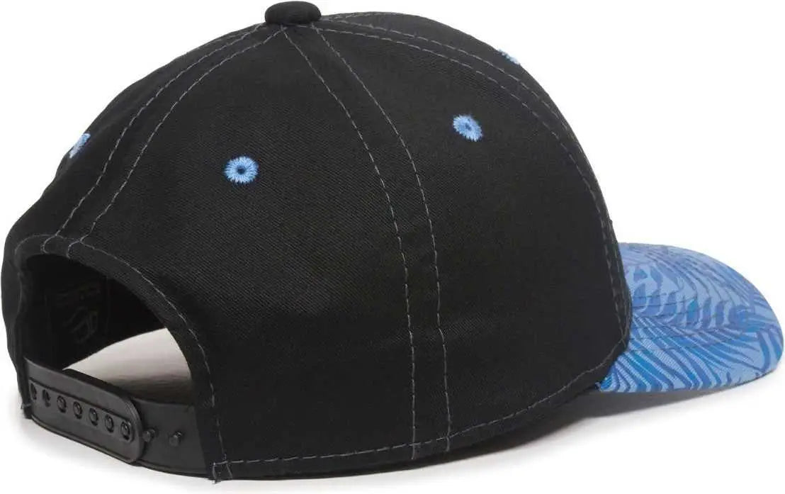 OC Sports FLR-100 Adjustable Cap - Black Blue Tropical - Black Blue Tropical / OSFM