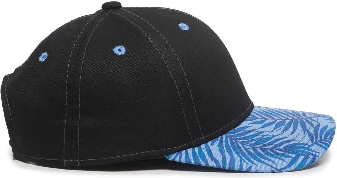 OC Sports FLR-100 Adjustable Cap - Black Blue Tropical - Black Blue Tropical / OSFM