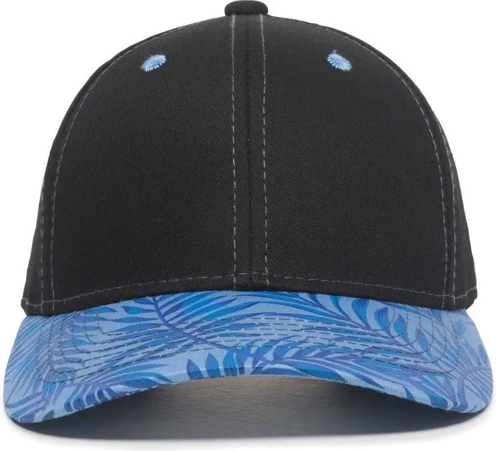 OC Sports FLR-100 Adjustable Cap - Black Blue Tropical - Black Blue Tropical / OSFM