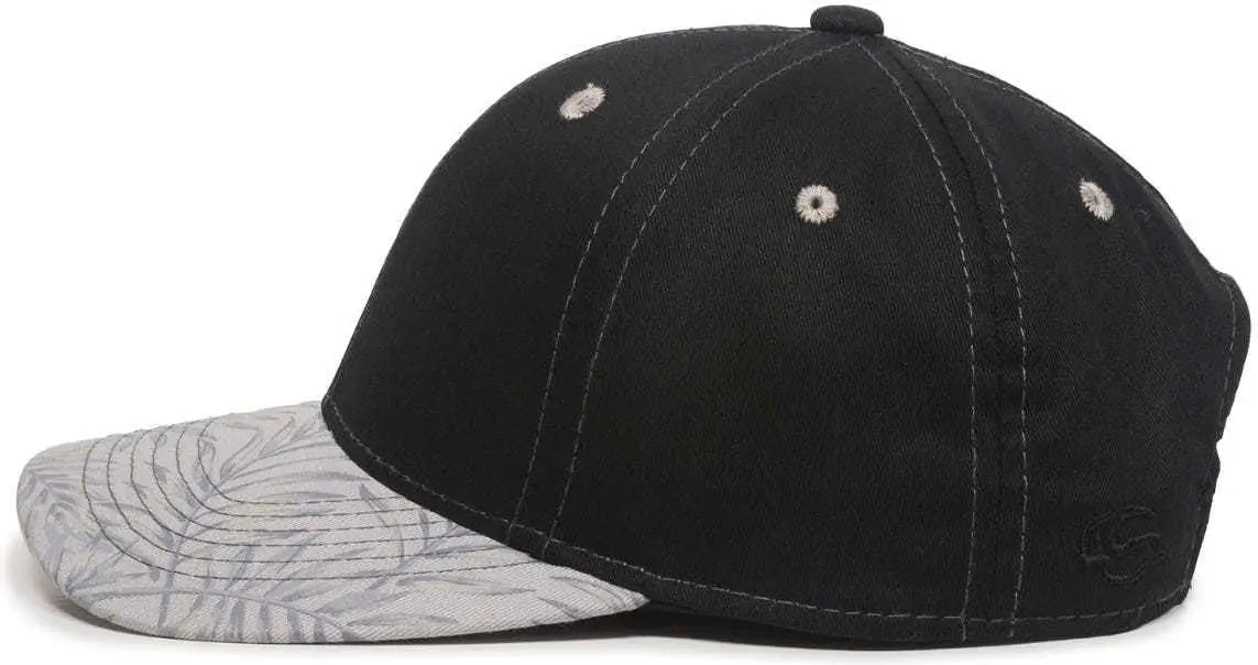 OC Sports FLR-100 Adjustable Cap - Black Light Grey Tropical - Black Light Gray / 6 7/8’’ - 7 1/2’’
