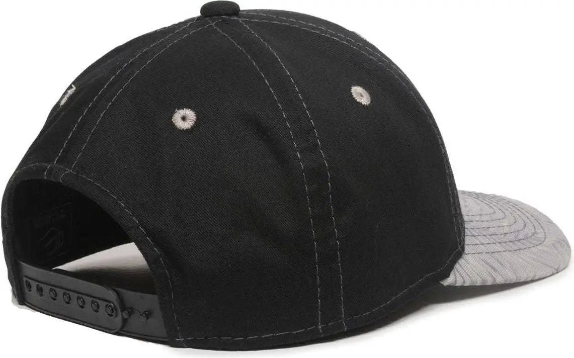 OC Sports FLR-100 Adjustable Cap - Black Light Grey Tropical - Black Light Gray / 6 7/8’’ - 7 1/2’’