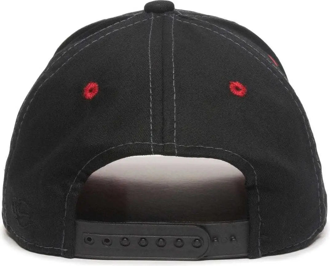 OC Sports FLR-100 Adjustable Cap - Black Red Tropical - Black Red / 6 7/8’’ - 7 1/2’’