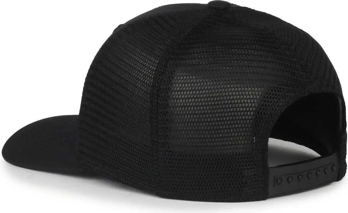 OC Sports FLX672M-E ProFlex Adjustable Sweatband Cap - E Black Black - Black / OSFM