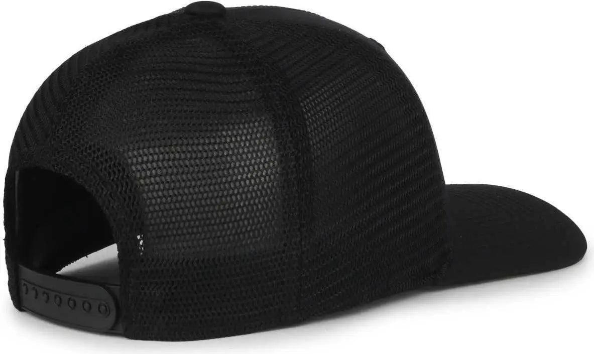 OC Sports FLX672M-E ProFlex Adjustable Sweatband Cap - E Black Black - Black / OSFM