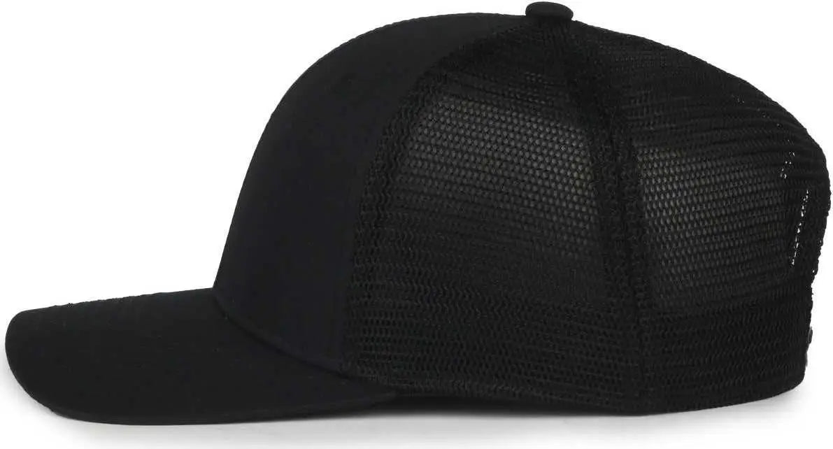 OC Sports FLX672M-E ProFlex Adjustable Sweatband Cap - E Black Black - Black / OSFM