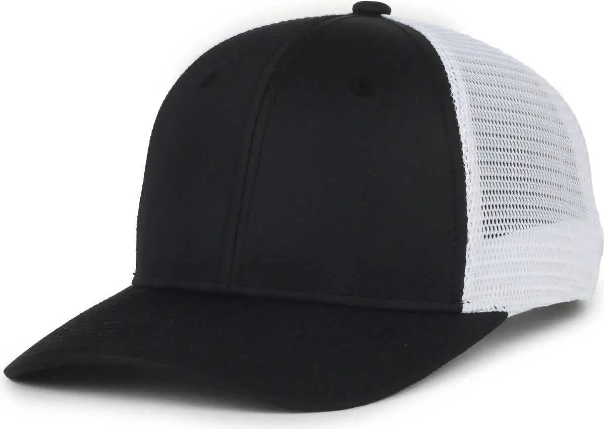 OC Sports FLX672M-E ProFlex Adjustable Sweatband Cap - E Black White - White / OSFM