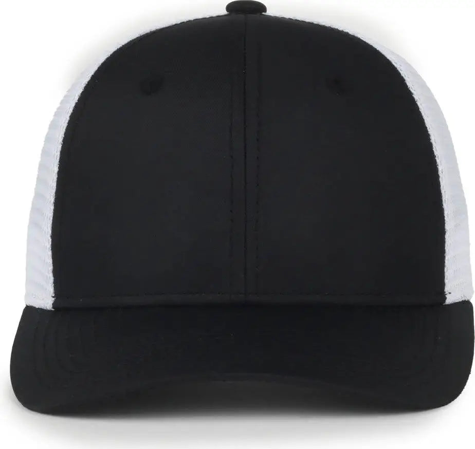 OC Sports FLX672M-E ProFlex Adjustable Sweatband Cap - E Black White - White / OSFM