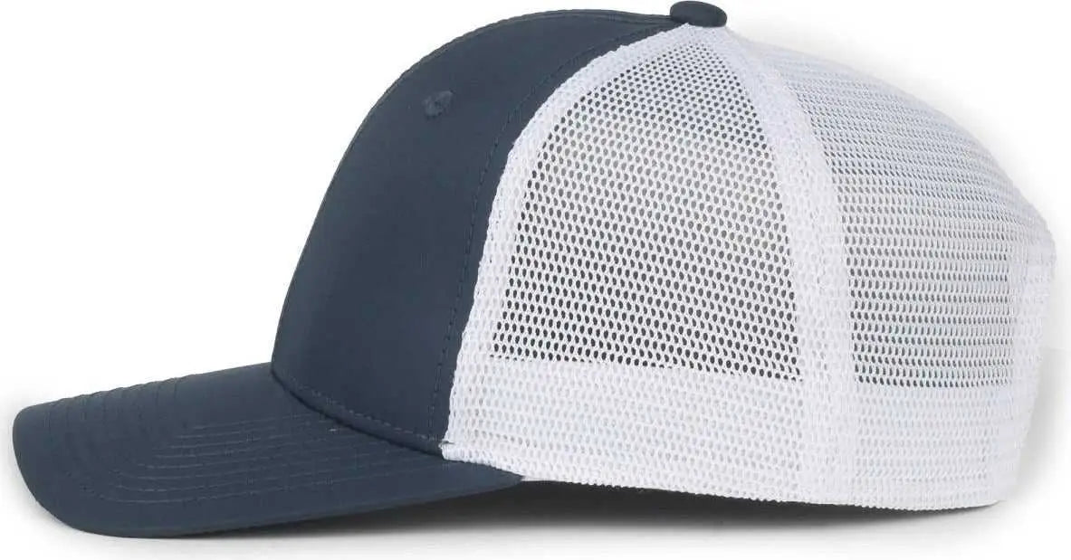 OC Sports FLX672M-E ProFlex Adjustable Sweatband Cap - E Navy White - White / OSFM
