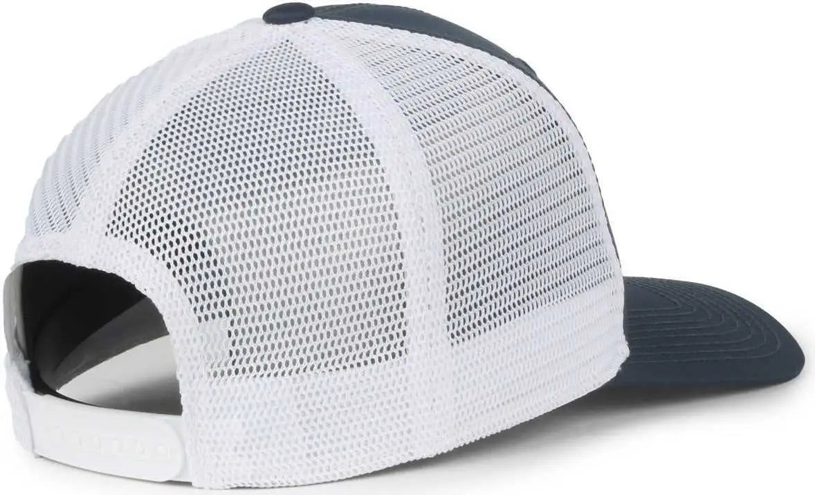 OC Sports FLX672M-E ProFlex Adjustable Sweatband Cap - E Navy White - White / OSFM