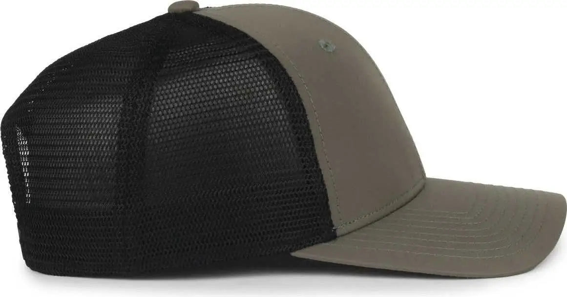 OC Sports FLX672M-E ProFlex Adjustable Sweatband Cap - E Olive Black - Black / OSFM