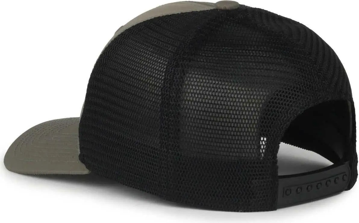 OC Sports FLX672M-E ProFlex Adjustable Sweatband Cap - E Olive Black - Black / OSFM