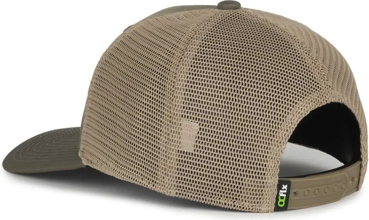 OC Sports FLX672M-E ProFlex Adjustable Sweatband Cap - E Olive Khaki - Khaki / OSFM