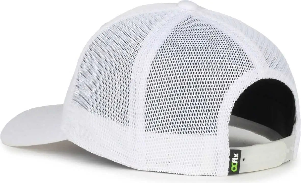OC Sports FLX672M-E ProFlex Adjustable Sweatband Cap - E White White - White / OSFM