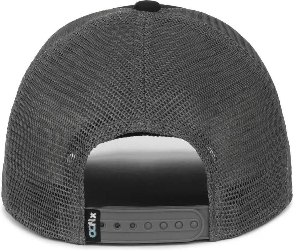 OC Sports FLX672M OCflx Adjustable Sweatband Cap - Black Charcoal - Dark Gray / OSFM